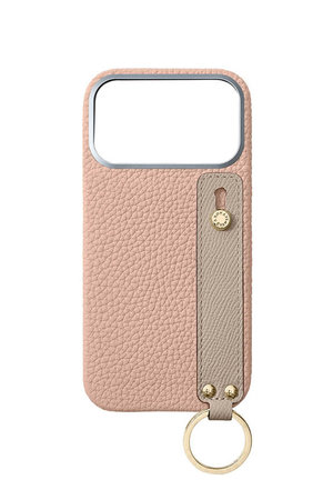 ボナベンチュラ/BONAVENTURAのiPhone 18 Pro Max ハンドル付き バックカバーケース シュリンクレザー (ゴールド)(141000/141001)
