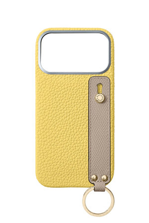ボナベンチュラ/BONAVENTURAのiPhone 18 Pro Max ハンドル付き バックカバーケース シュリンクレザー (ゴールド)(141000/141001)