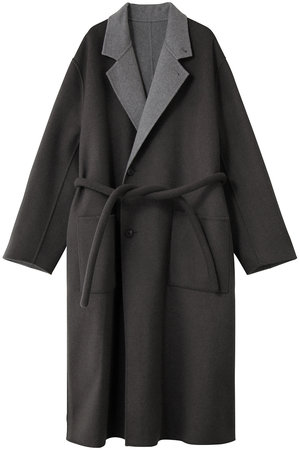 シュタイン/sssteinの【UNISEX】WOOL/CASHMERE REVERSIBLE NOTCH LAPEL COAT(110900/110903)