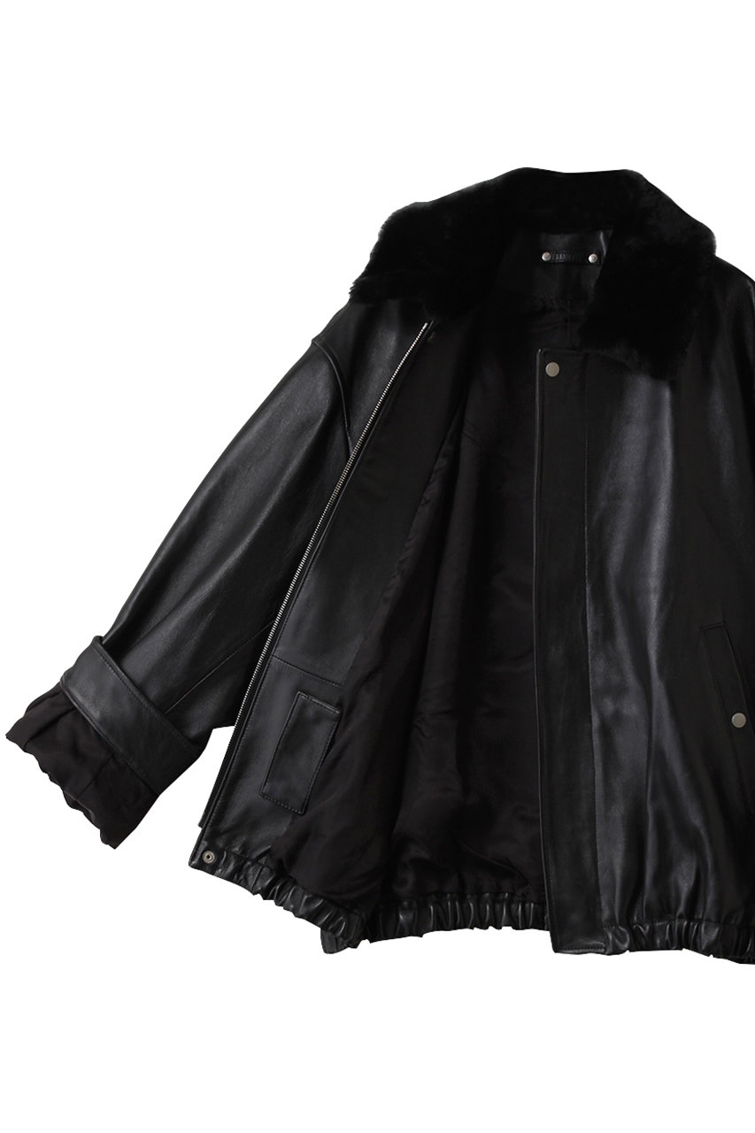 ジャケット・アウター ssstein SHEEP LEATHER HOODED ZIP JACKET leather hooded jacket - ssstein | 10010