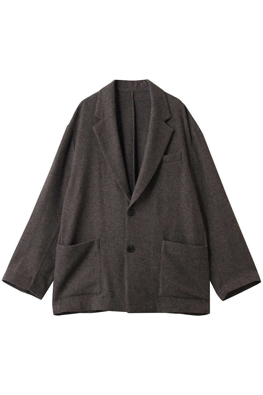 ssstein 【MEN】WOOL/CASHMERE FLEECE SINGLE BREASTED JACKET (グレーブラウン, M) シュタイン ELLE SHOP ssstein 【MEN】WOOL/CASHMERE FLEECE SINGLE BREASTED JACKET (グレーブラウン, M) シュタイン ELLE SHOP
