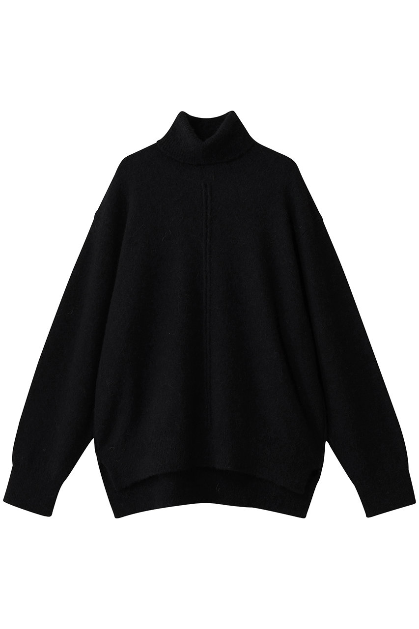 ssstein 【MEN】WOOL/ALPACA KNIT LOOSE TURTLE NECK PO (ブラック, S) シュタイン ELLE SHOP