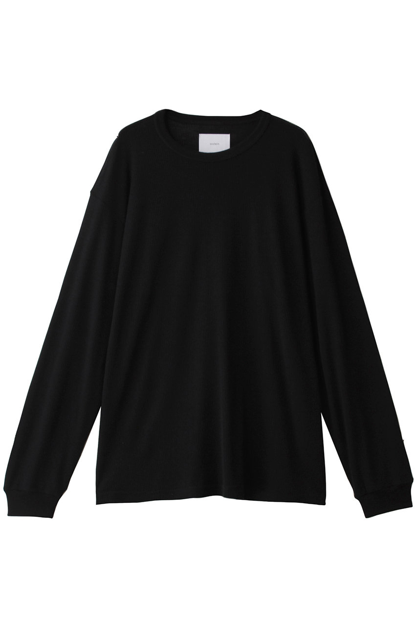 ssstein 【MEN】FINE WOOL OVERSIZED LONG SLEEVE TEE (ブラック, S) シュタイン ELLE SHOP ssstein 【MEN】FINE WOOL OVERSIZED LONG SLEEVE TEE (ブラック, S) シュタイン ELLE SHOP