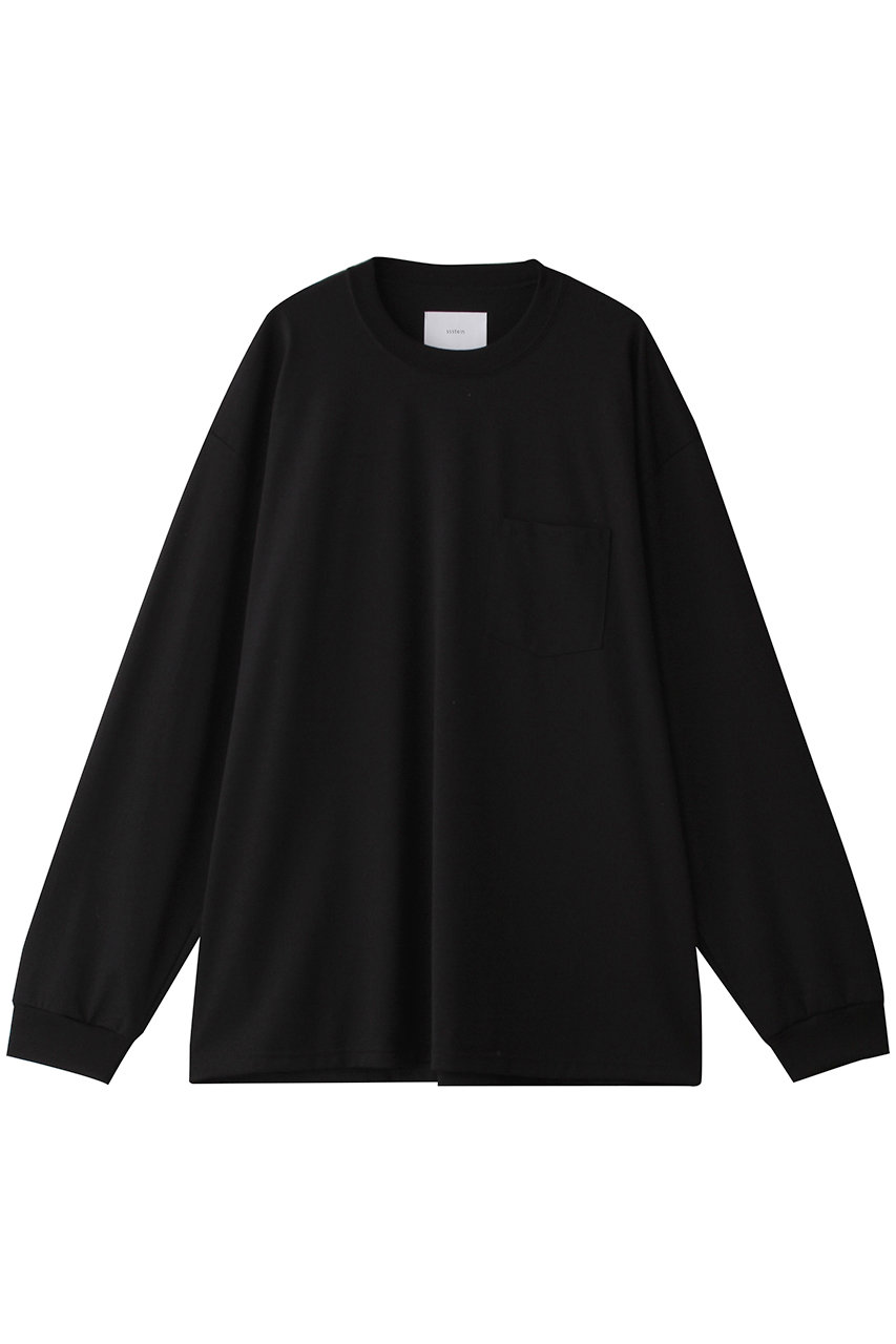 シュタイン/sssteinの【UNISEX】OVERSIZED LONG SLEEVE POCKET TEE(ブラック/ST.1330)