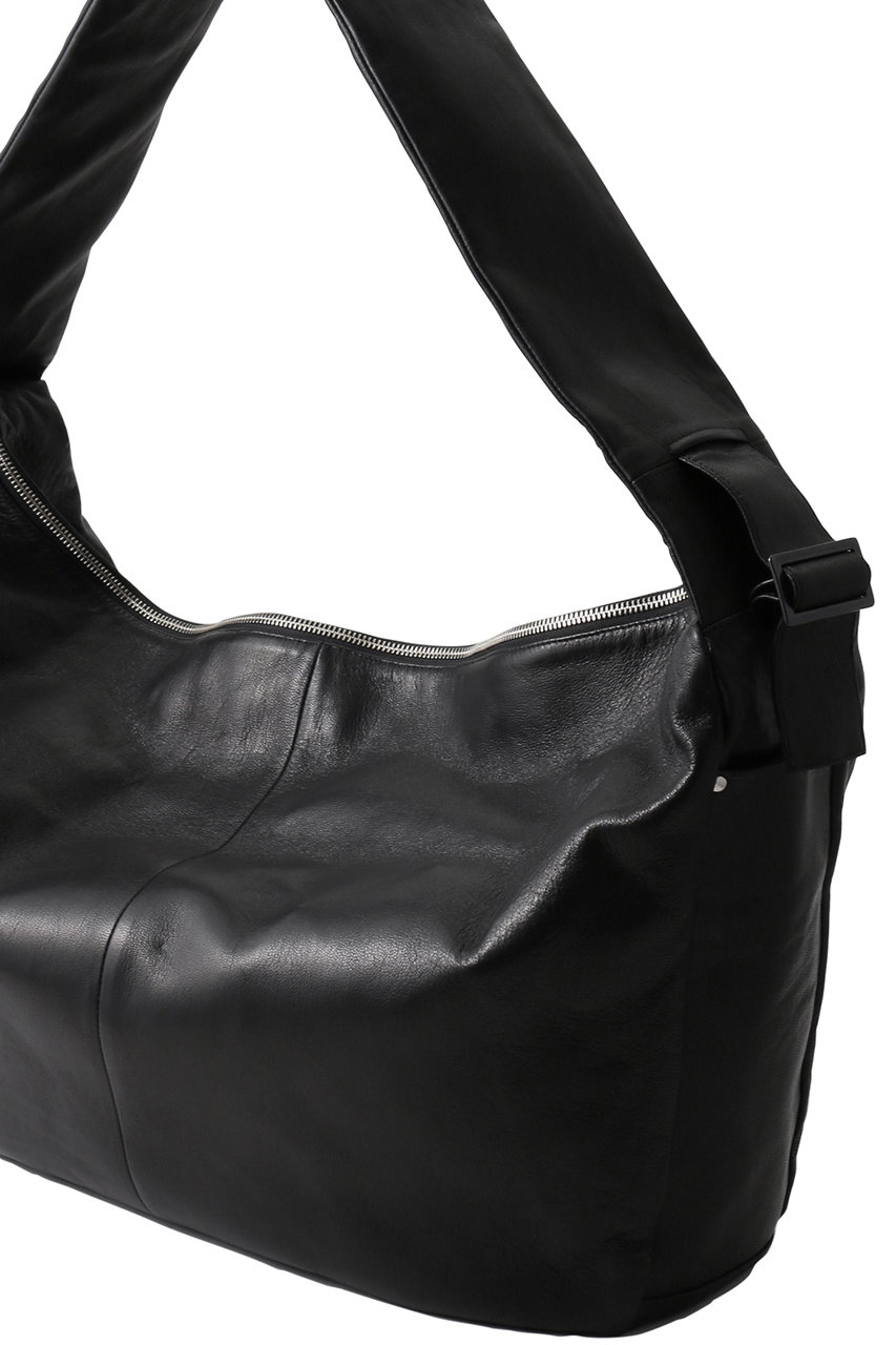 ssstein ショルダーバッグ 黒 ssstein/SHIRRING HANDLE LEATHER SHOULDER BAG 