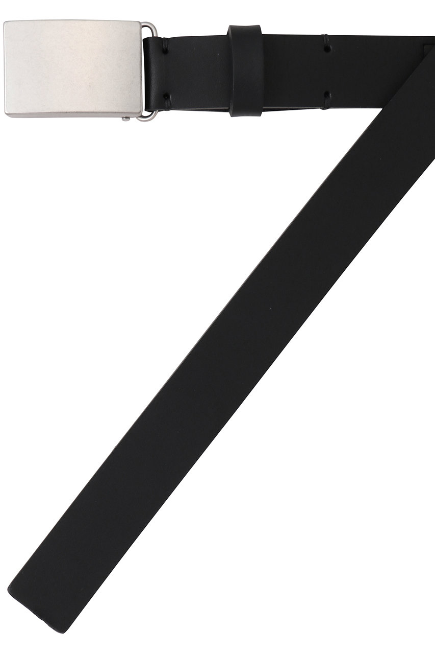 ssstein　LEATHER BELT (PLAIN BUCKLE) ssstein / シュタイン】LEATHER BELT (PLAIN BUCKLE) - BLACK