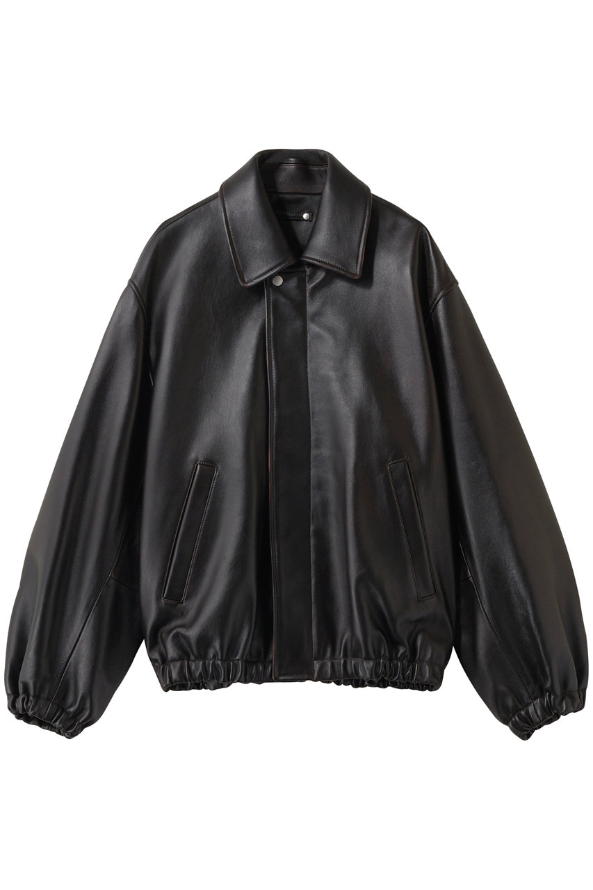 シュタイン/sssteinの【UNISEX】SHEEP LEATHER ZIP SHORT JACKET(ダークブラウン/ST.1384)