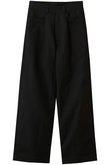 【UNISEX】DOUBLE WEAVE COTTON ONE TUCK WIDE PANTS