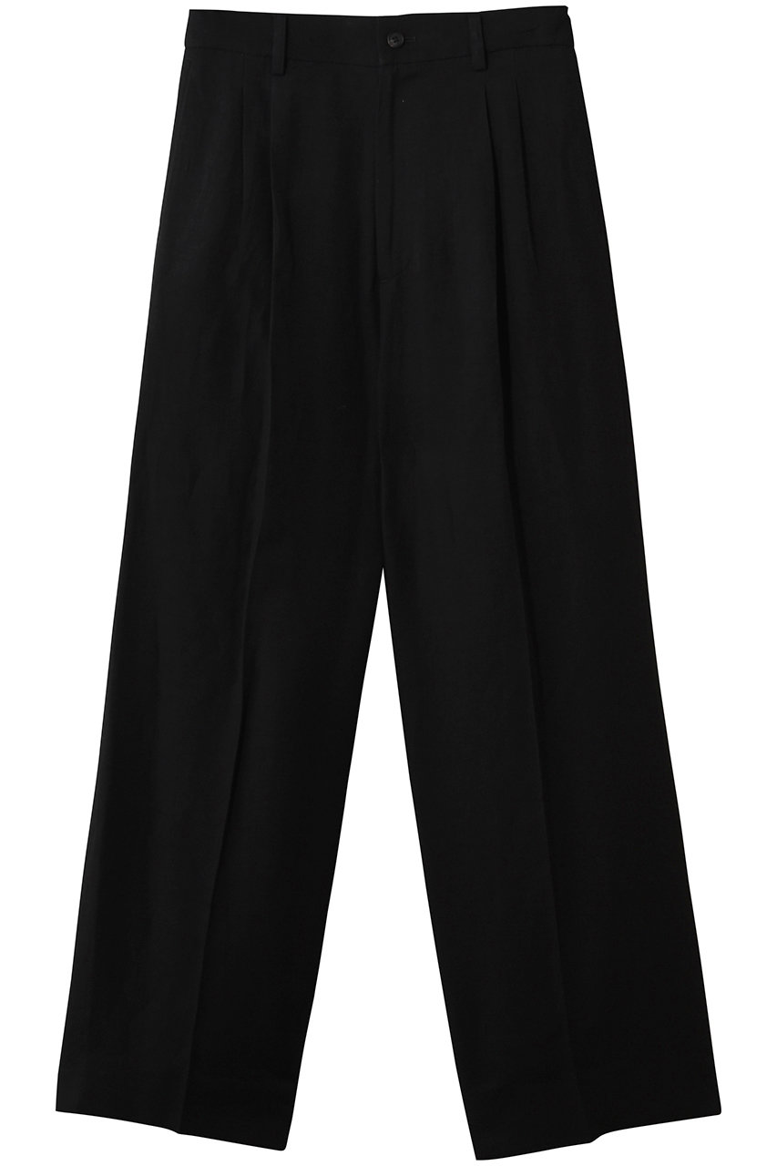 シュタイン/sssteinの【UNISEX】VIS/LI/RA TWILL EASY LONG WIDE TROUSERS(ブラック/ST.1431)