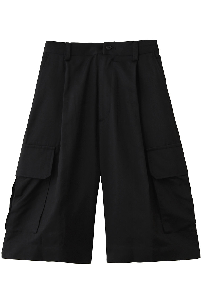 シュタイン/sssteinの【UNISEX】SILK CUPRO CARGO SHORT TROUSERS(ブラック/ST.1455)
