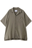 【UNISEX】CUPRO TWILL OVERSIZED OPEN COLLAR SS SHIRT