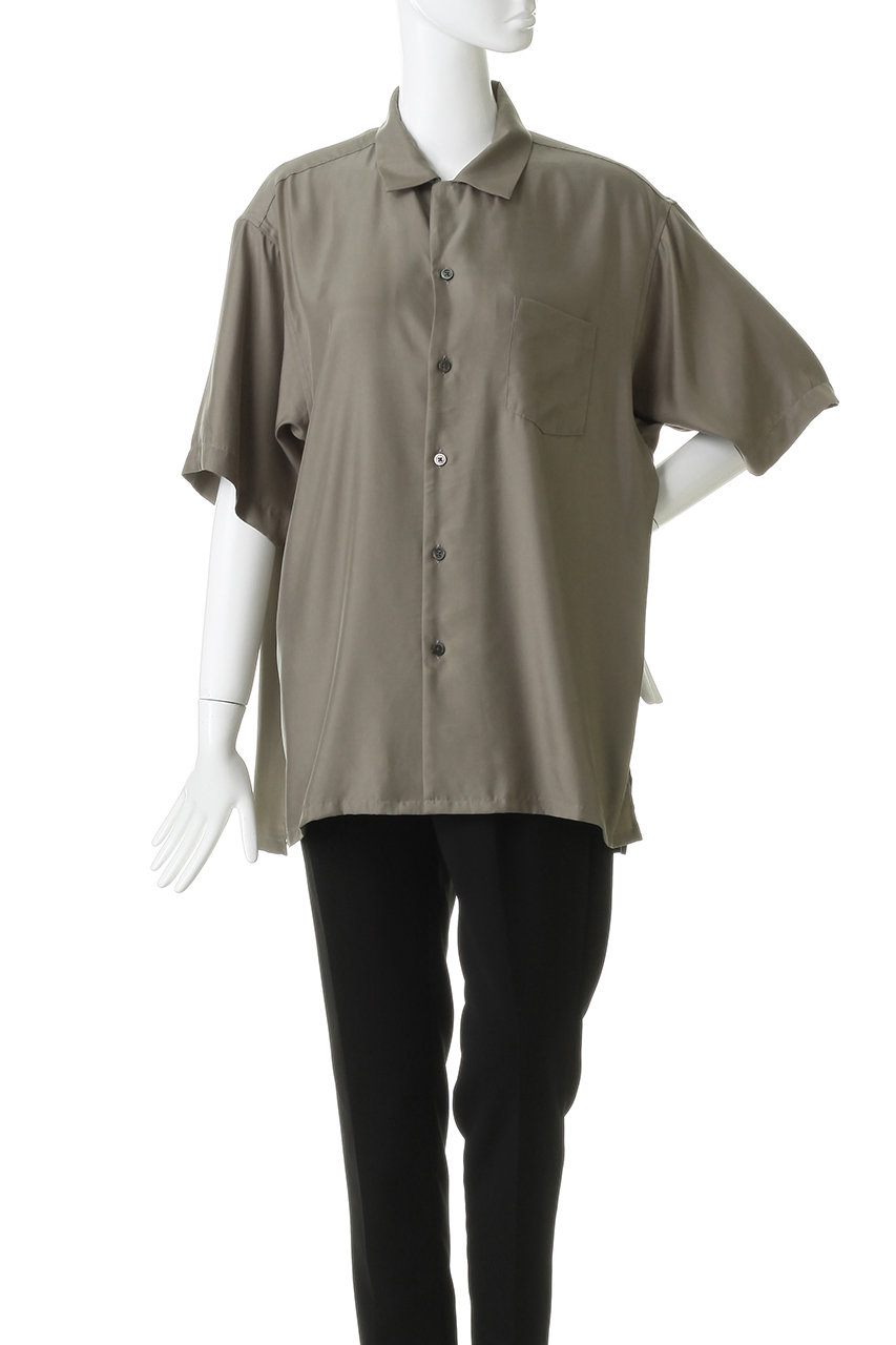 ssstein(シュタイン)｜【UNISEX】CUPRO TWILL OVERSIZED OPEN COLLAR