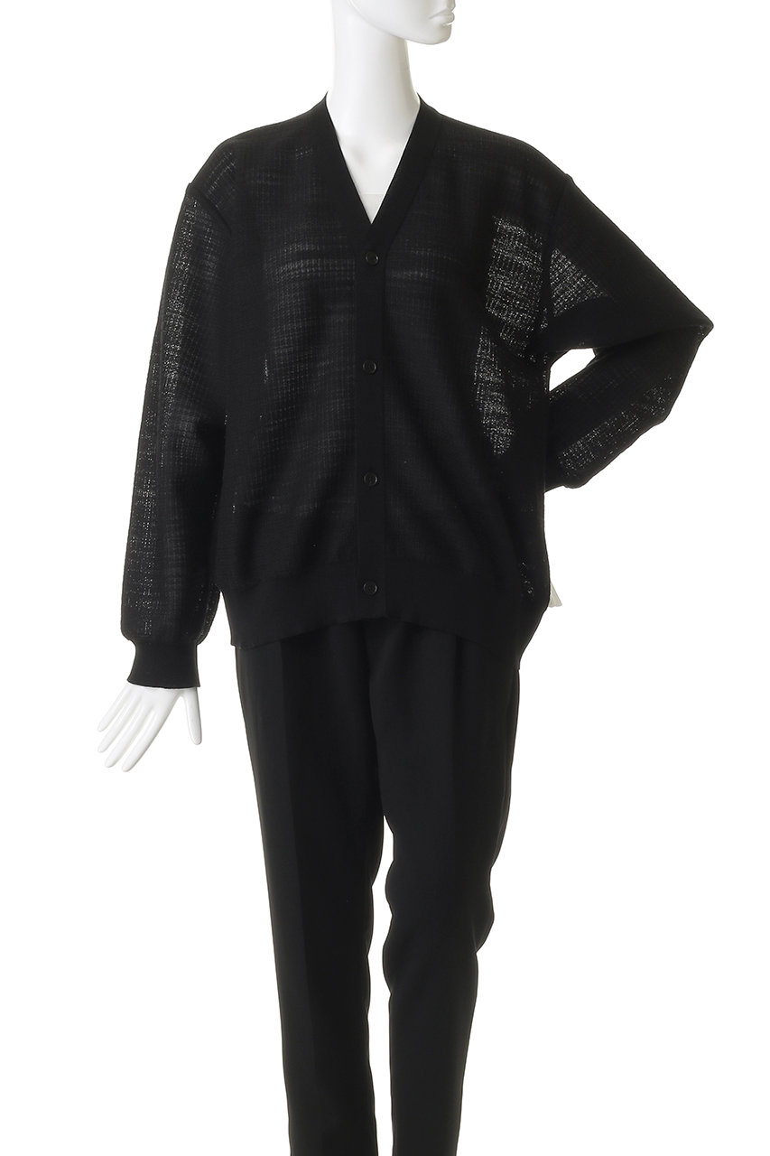 トップス stein Cotton Cashmere Knit Cardigan ssstein(シュタイン)｜【UNISEX】SLUB COTTON KNIT CARDIGAN/ブラック