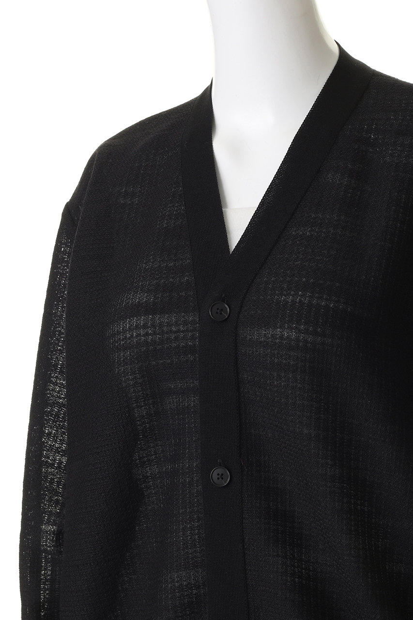 ssstein(シュタイン)｜【UNISEX】SLUB COTTON KNIT CARDIGAN/ブラック