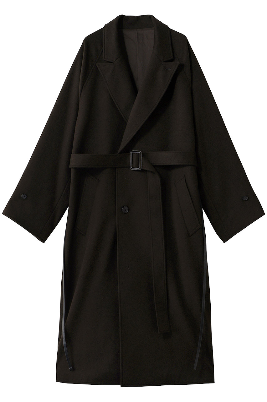 ssstein 【UNISEX】WOOL CASHMERE OVERSIZED PEAK LAPEL CHESTER COAT (ダークブラウン, S) シュタイン ELLE SHOP