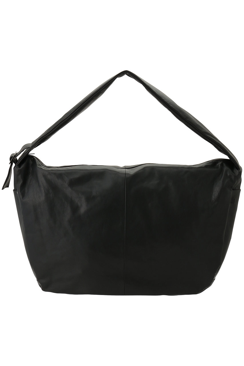 シュタイン/sssteinの【UNISEX】GOAT LEATHER SHIRRING HANDLE SHOULDER BAG(ブラック/ST.1674)