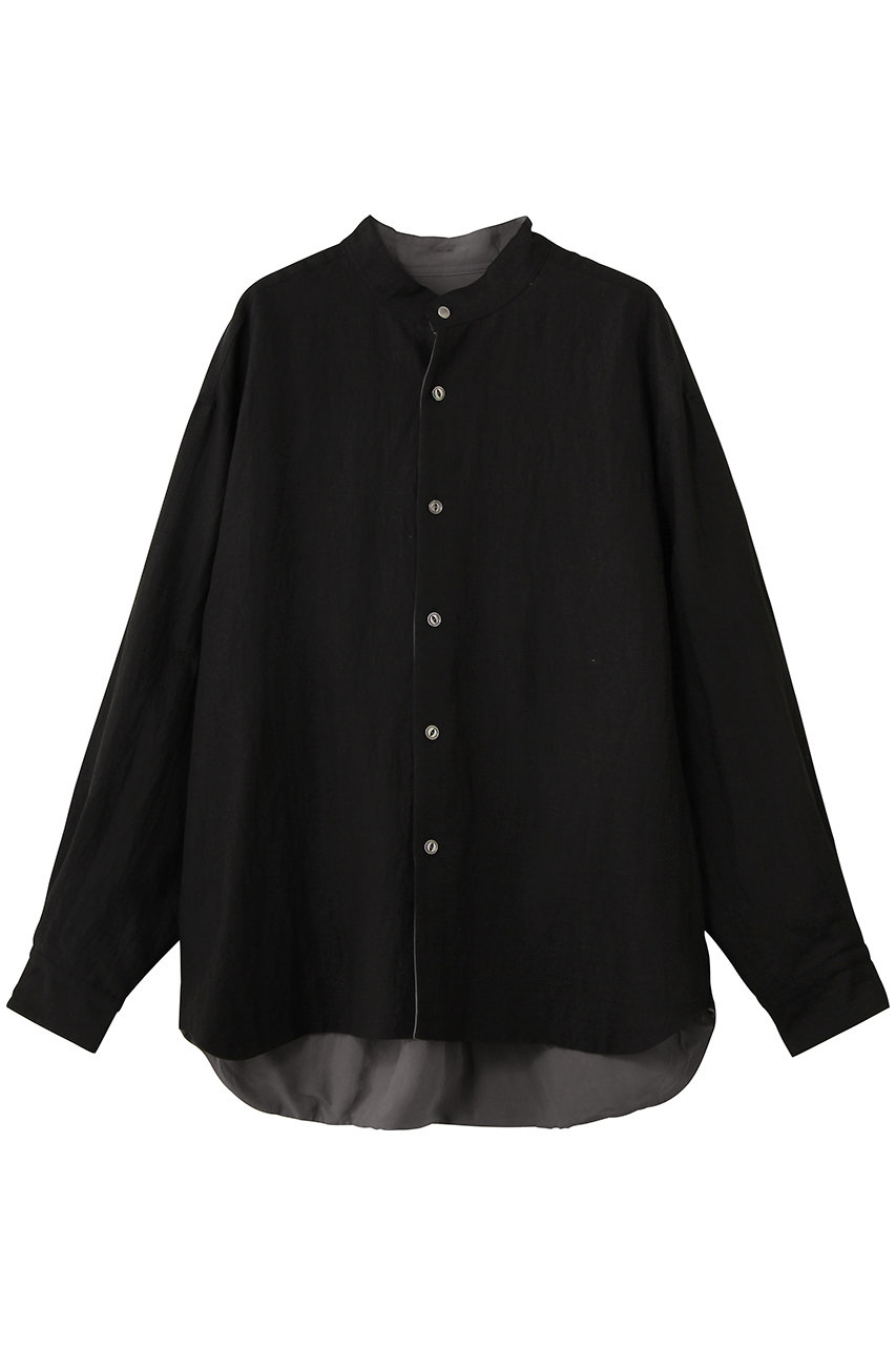 ベリーテイジ/VERYTAGEの【MEN】FLIPOFFICER シャツ(ブラック×グレー/V16604)