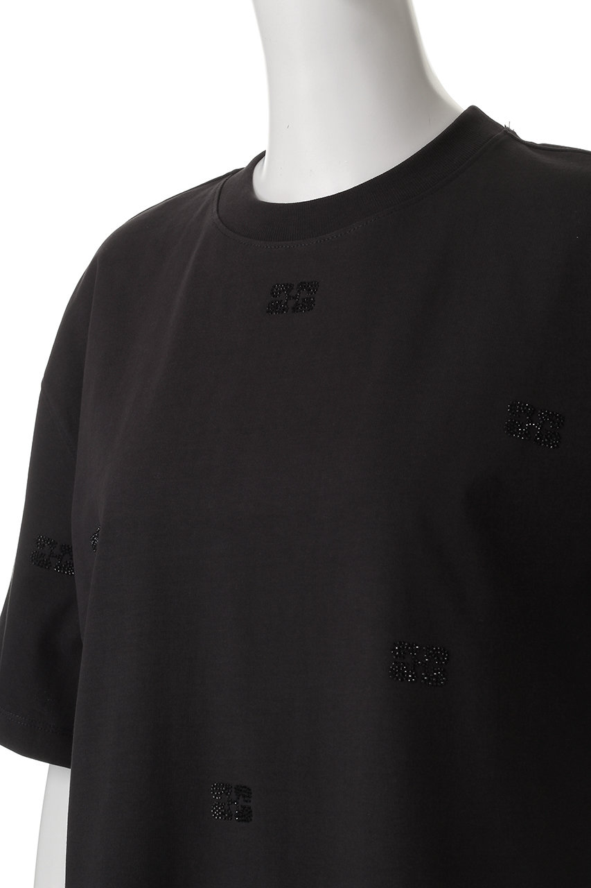 【新品未使用・正規品】GANNI ラインストーンTシャツ GANNI(ガニー)｜Basic Jersey ラインストーン リラックスTシャツ