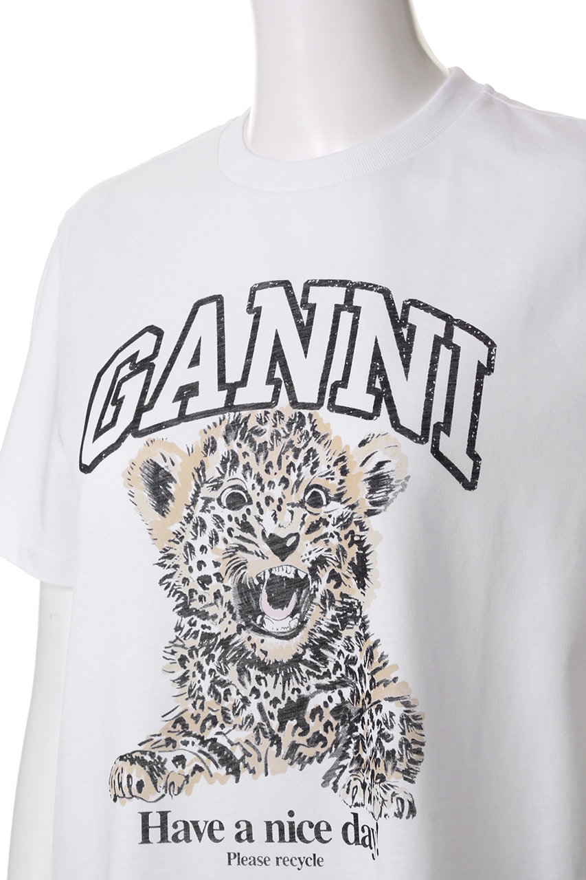 ♡GANNI♡送料・関税込 Leopardリラックス Tシャツ GANNI(ガニー)|Basic Jersey Leopard リラックスTシャツ