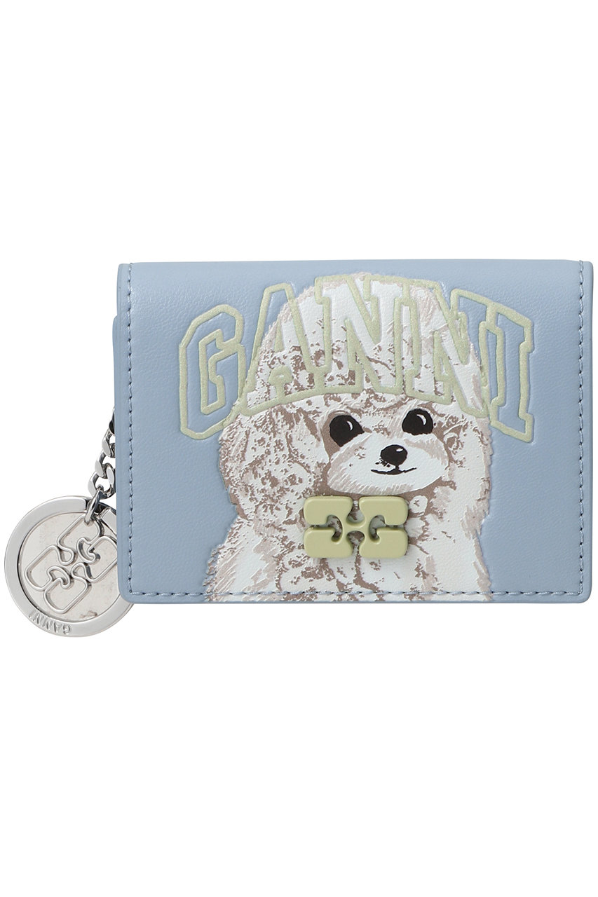 GANNI Ganni Bou カード ホルダー ウィズ フラップ アニマル (ソフトシャンブレー, Onesize) ガニー ELLE SHOP GANNI Ganni Bou カード ホルダー ウィズ フラップ アニマル (ソフトシャンブレー, Onesize) ガニー ELLE SHOP