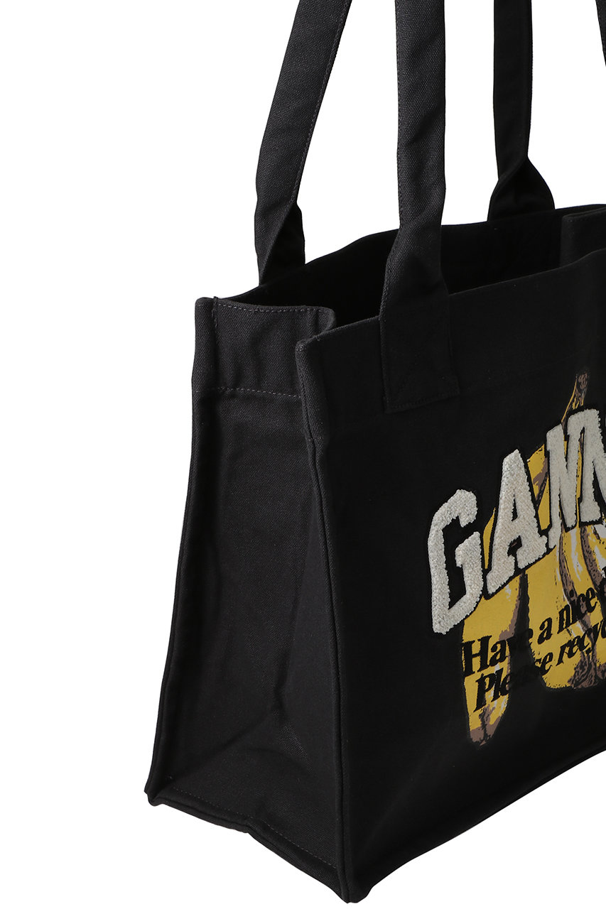 GANNI ガニー ラージ バナナプリント トートバッグ GANNI(ガニー)｜ラージ イージー ショッパー バナナ プリント