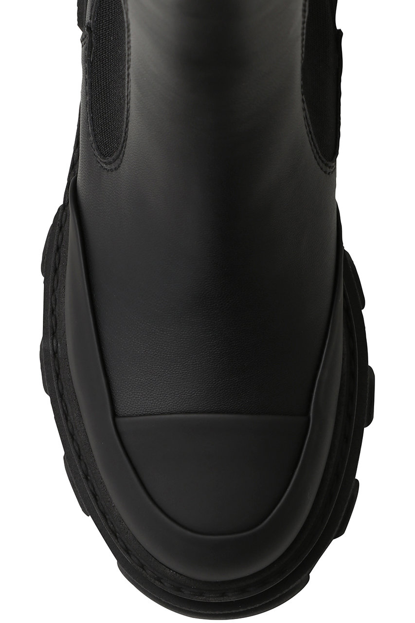 GANNI(ガニー)｜Cleated ミッド チェルシー ブーツ/ブラック の通販