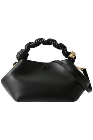 ❣️新品タグ付き❣️GANNI リボンハンドバッグ ブラック Satin ファッション ❣️新品タグ付き❣️GANNI リボン