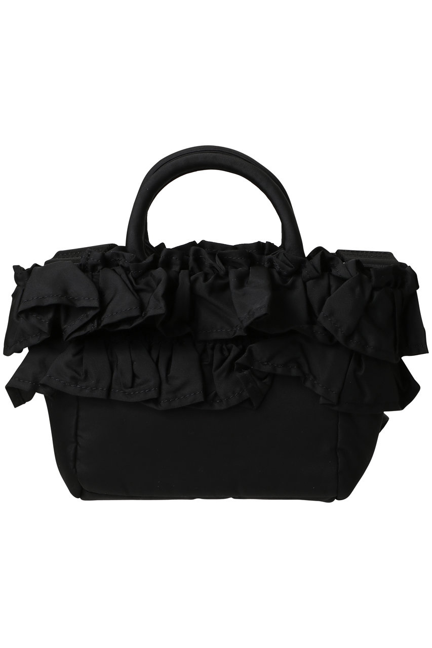 GANNI(ガニー)｜Mini ショッパー ラッフル/ブラック の通販｜ELLESHOP