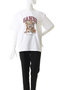 Heavy Cotton Jersey Beaded  Baby Tiger プリント Tシャツ ガニー/GANNI