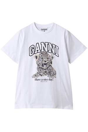 ガニー/GANNIのBasic Jersey Leopard Relaxed Tシャツ