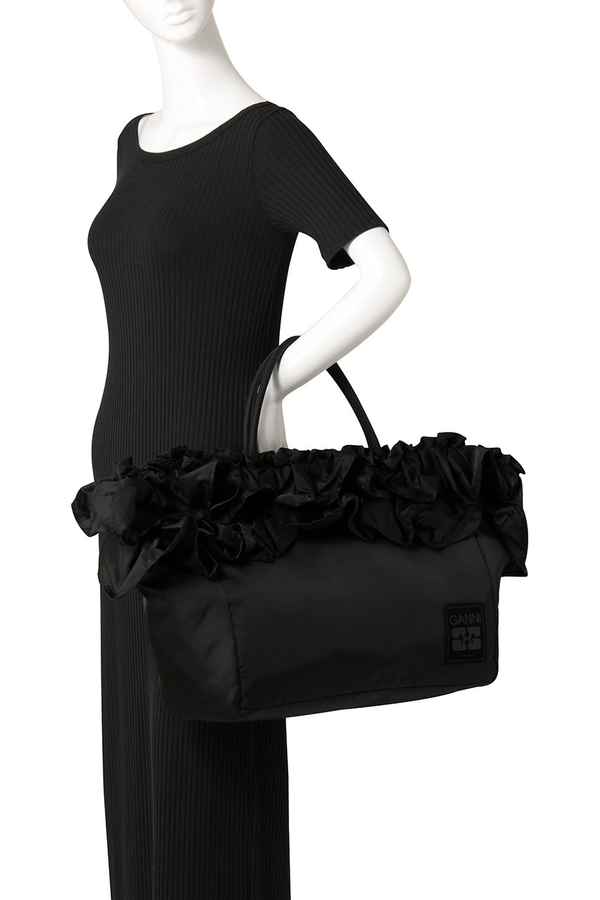 GANNI バックルフラットパンプス　ガニー　保存袋付き GANNI(ガニー)｜XXL ショッパー ラッフル/ブラック の通販｜ELLESHOP