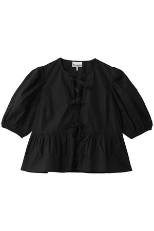 ガニー/GANNIのCotton Poplin ペプラム ブラウス(110400/110402)