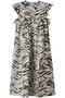 Printed Stretch Cotton Angel ロング ドレス ガニー/GANNI イーグレット