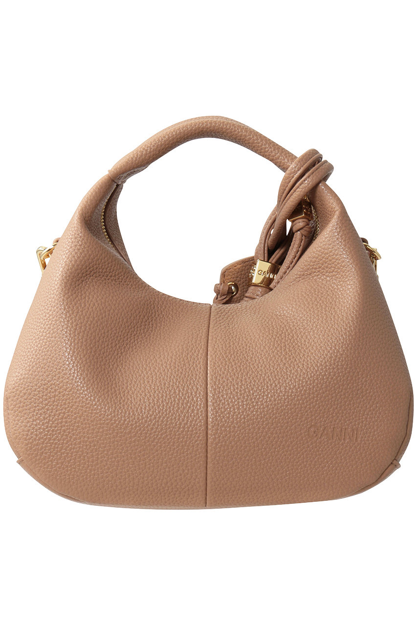 GANNI(ガニー)｜Hobo Mini Graind バッグ/タウニーバーチ の通販