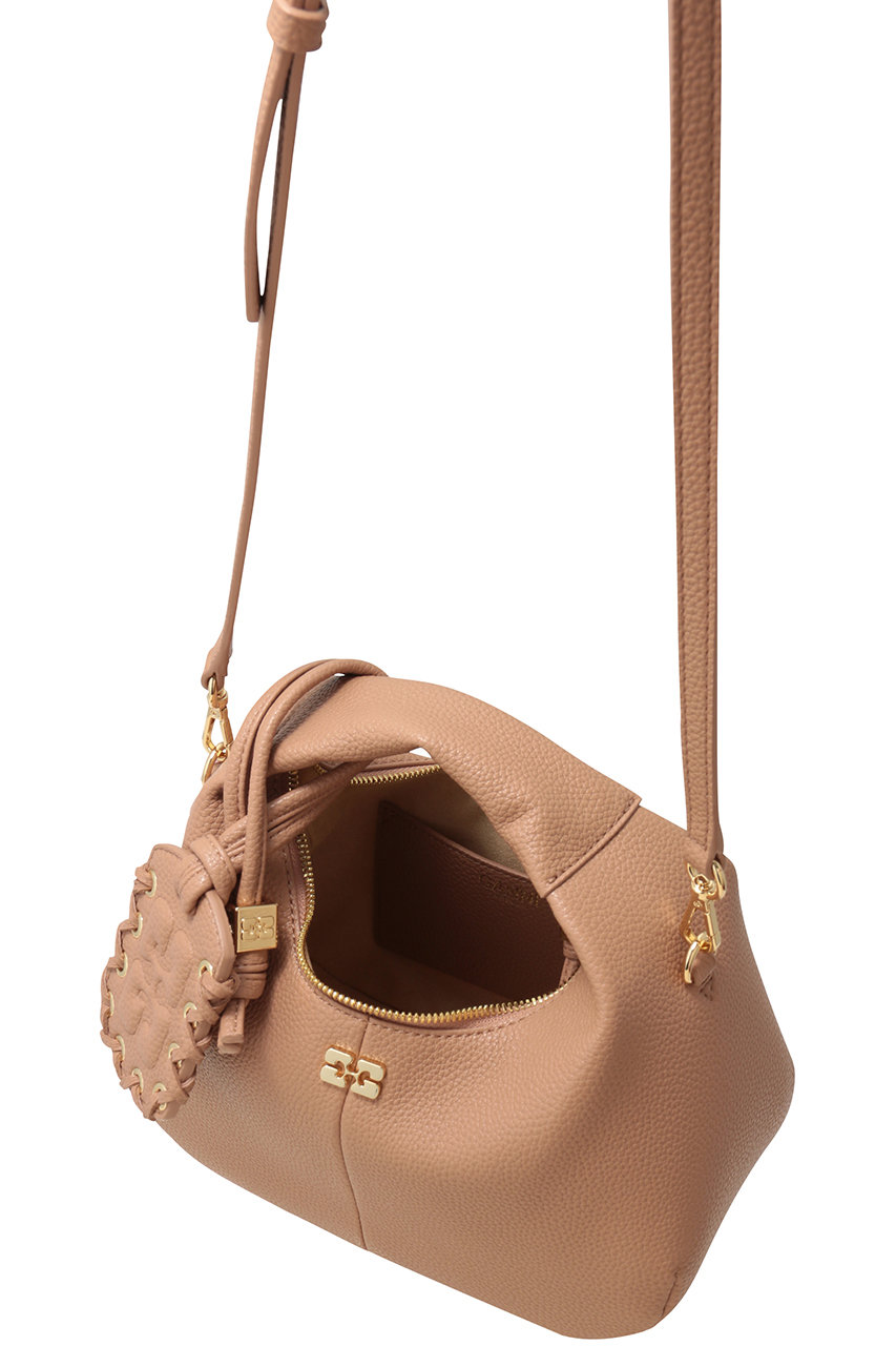 GANNI(ガニー)｜Hobo Mini Graind バッグ/タウニーバーチ の通販