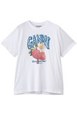 Basic Cotton Jersey Strawberry Tシャツ