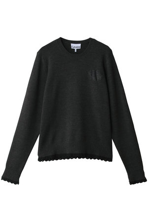 ガニー/GANNIのLace Wool クルーネック(110300/110301)