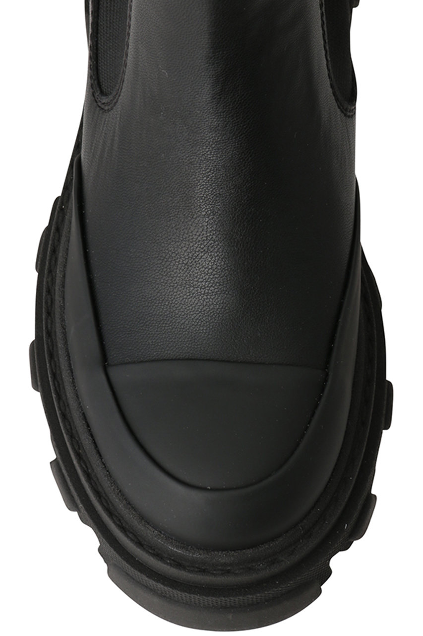 GANNI(ガニー)｜Cleated High チェルシーブーツ Black Stitch/ブラック