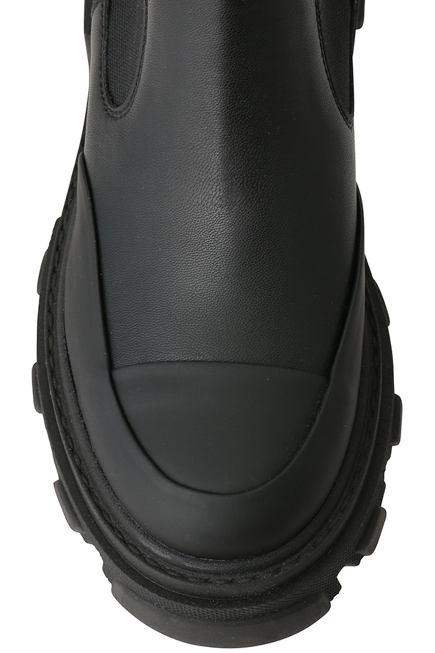 GANNI(ガニー)｜Cleated Low チェルシー ブーツ Black Stitch/ブラック