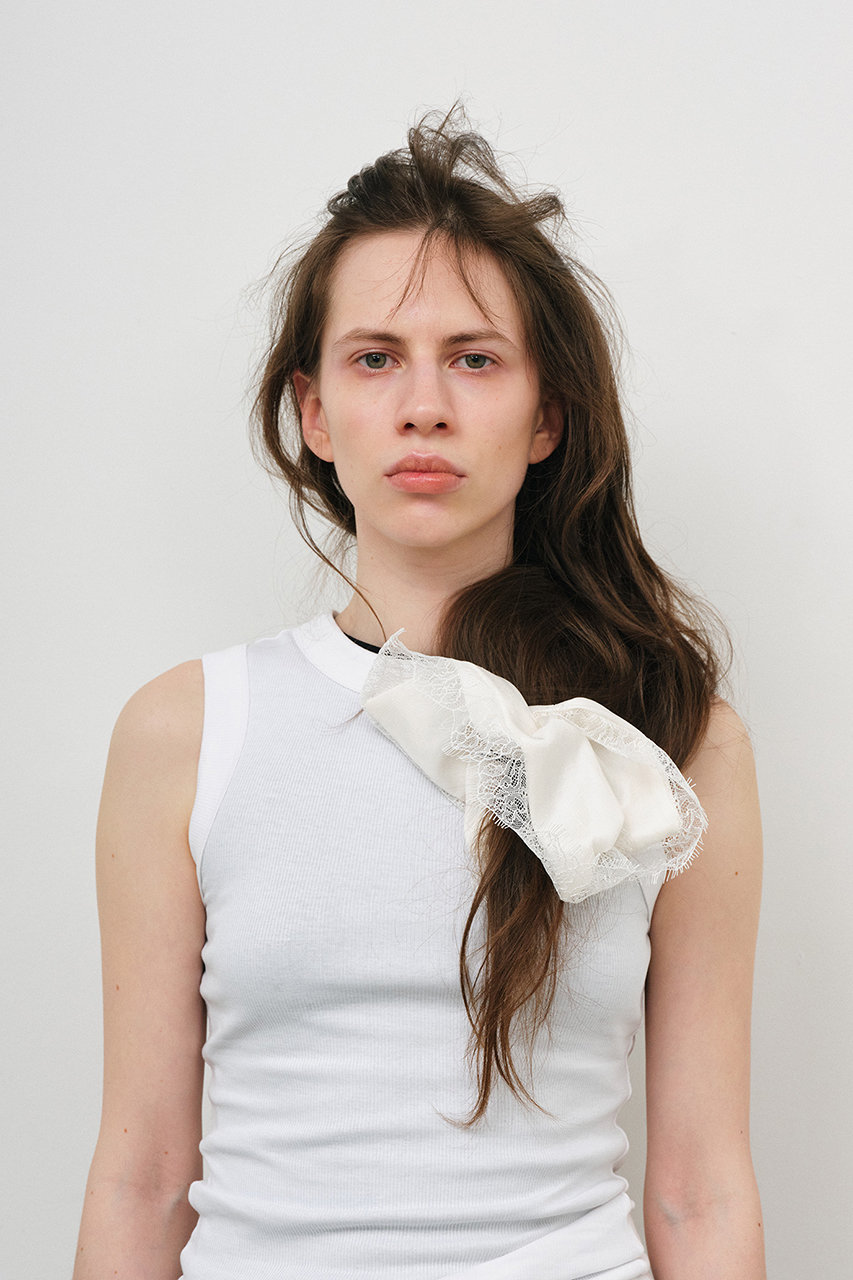 heyep(ヘイップ)｜Silk Lace Scrunchie/ホワイト の通販｜ELLESHOP
