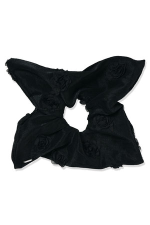 heyep シュシュ　オンライン完売　美品です heyep(ヘイップ)｜Medium Metal Ball Silk シュシュ/ブラック の