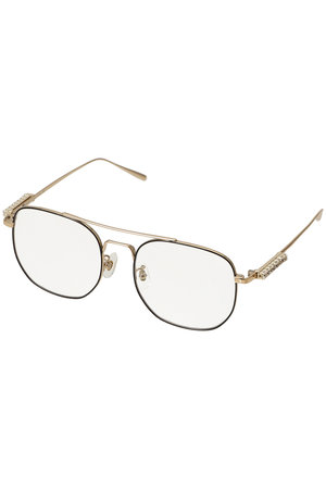 Aviator Glasses with Rhinestones＆Logo