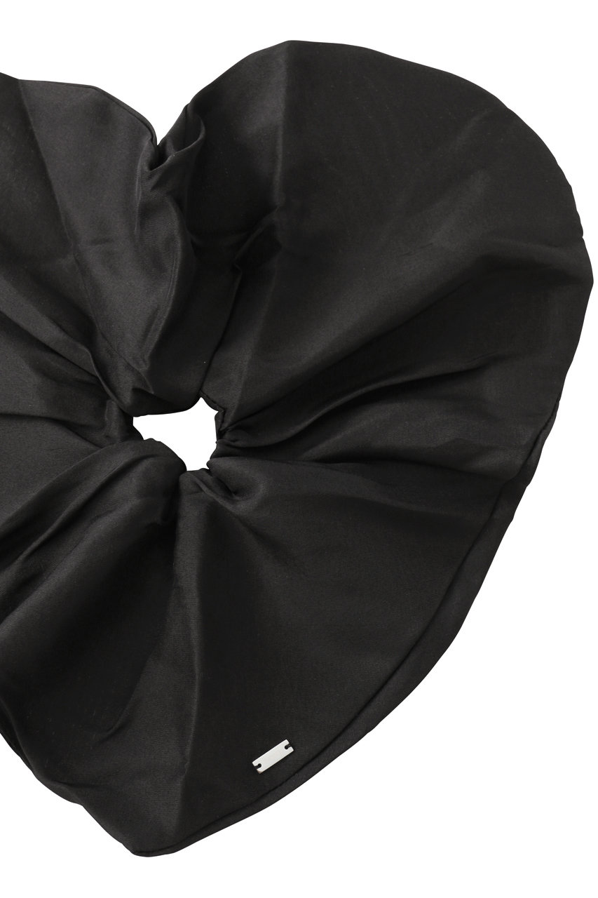 heyep(ヘイップ)｜Silk Heart Scrunchie（Large）/ブラック の通販