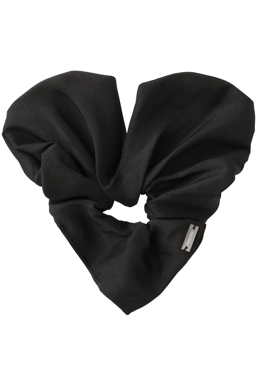 ヘイップ/heyepのSilk Heart Scrunchie(Medium)(ブラック/hp06325)