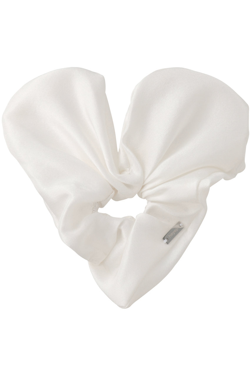 ヘイップ/heyepのSilk Heart Scrunchie(Medium)(ホワイト/hp06325)