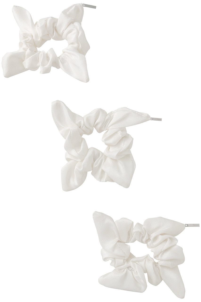 ヘイップ/heyepのSilk Square Mini Scrunchie(3P Set)(ホワイト/hp06225)