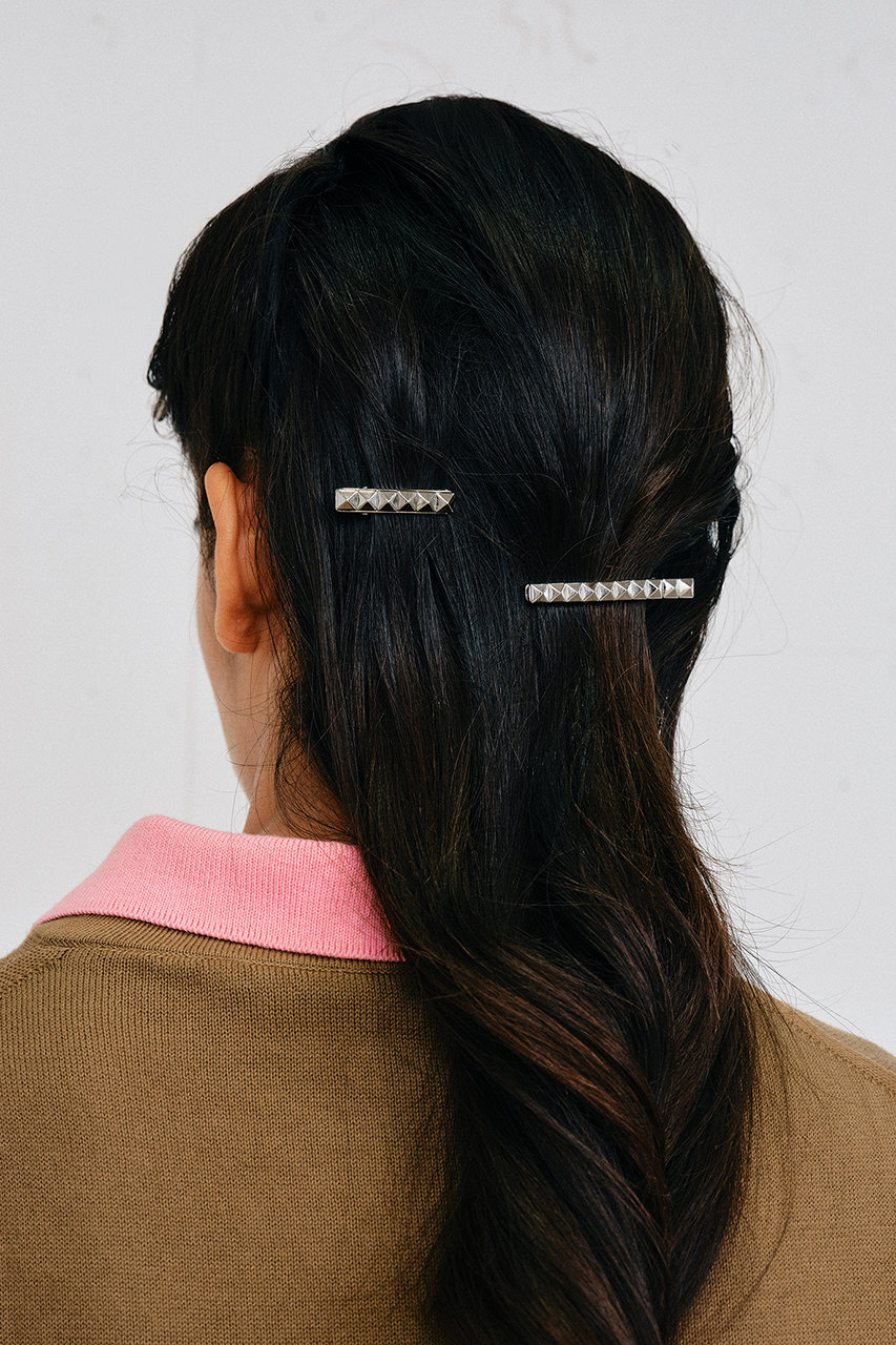 heyep(ヘイップ)｜Stud Hair Clips(4P Set)/シルバー の通販｜ELLESHOP