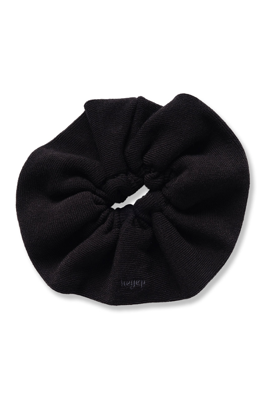 ヘイップ/heyepのKnit Logo Scrunchie(ブラック/hp10925)