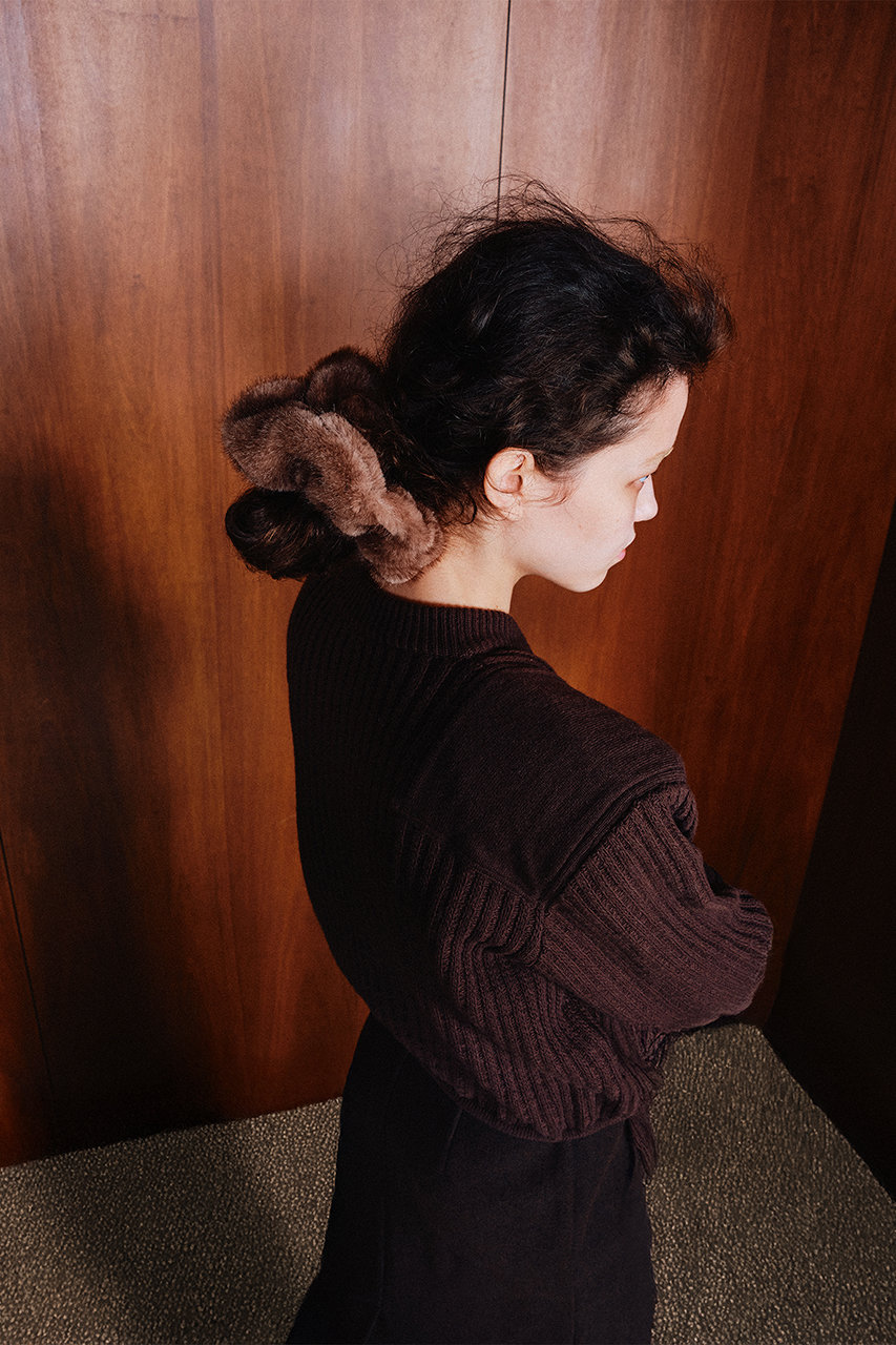 heyep(ヘイップ)｜Faux Mink Scrunchie/ブラウン の通販｜ELLESHOP