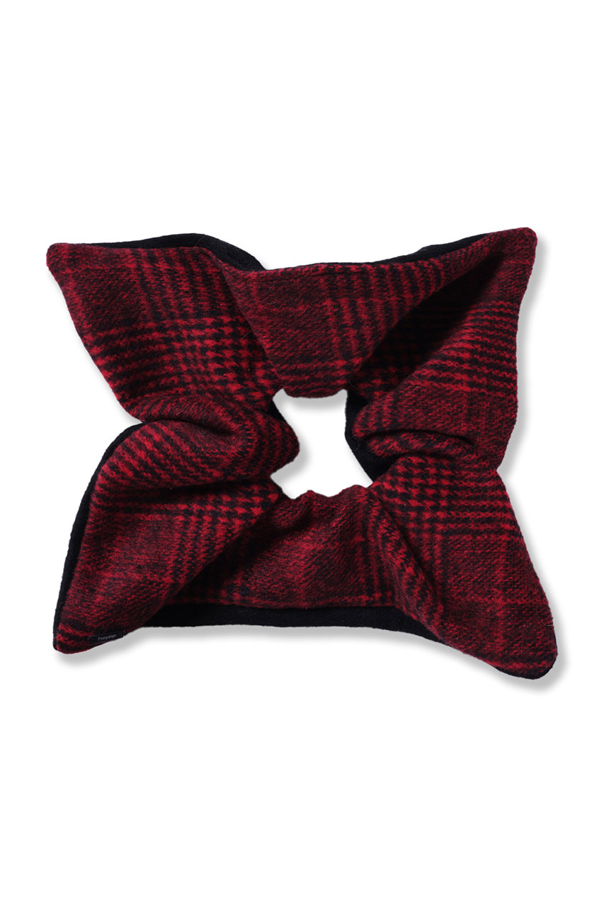 ヘイップ/heyepのPlaid Square Scrunchie(レッド/hp11025)